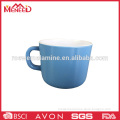Blue colour cup ,handle glass cup mug